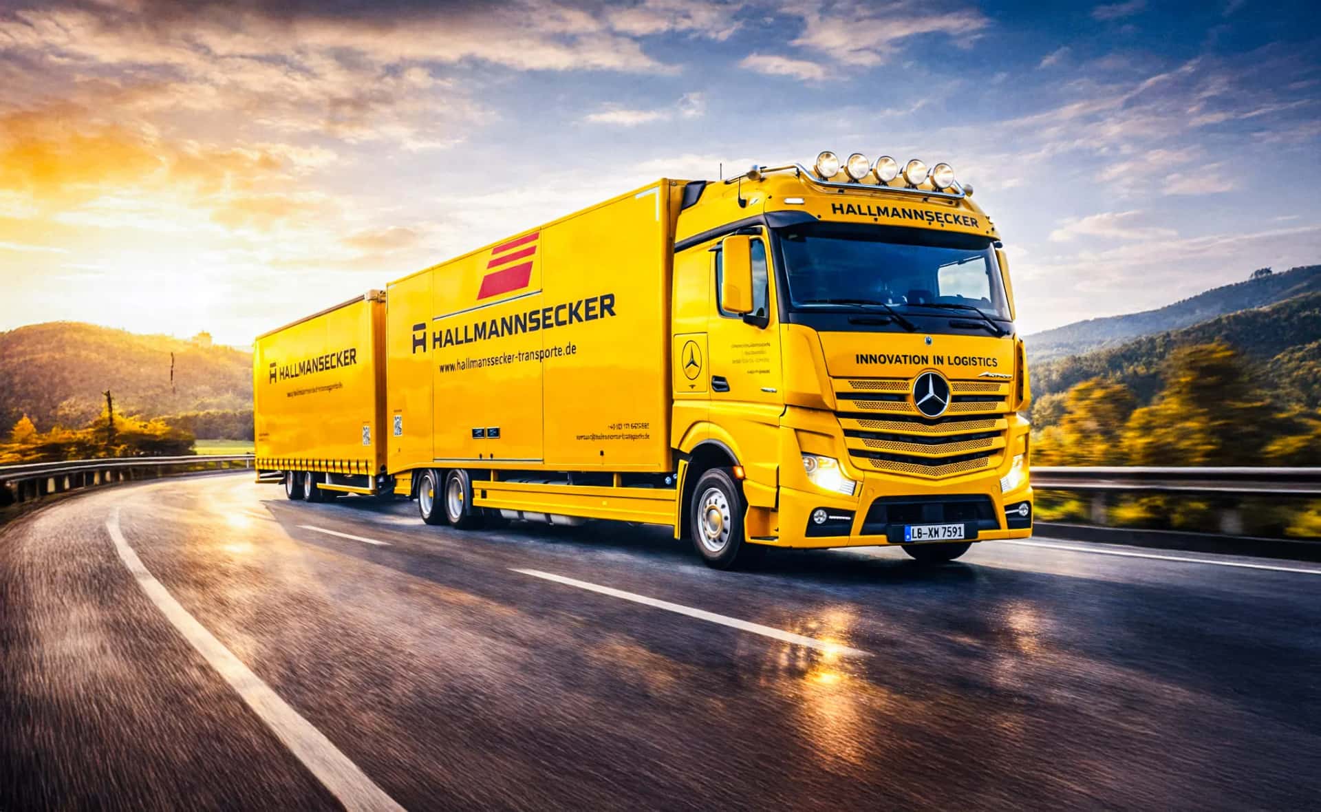 Hallmannsecker LKW für geschlossenen Fahrzeugtransport